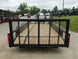 6.4x16 Dovetail Utility Trailer with Side Gate (2) 3,500LB Axles Rear