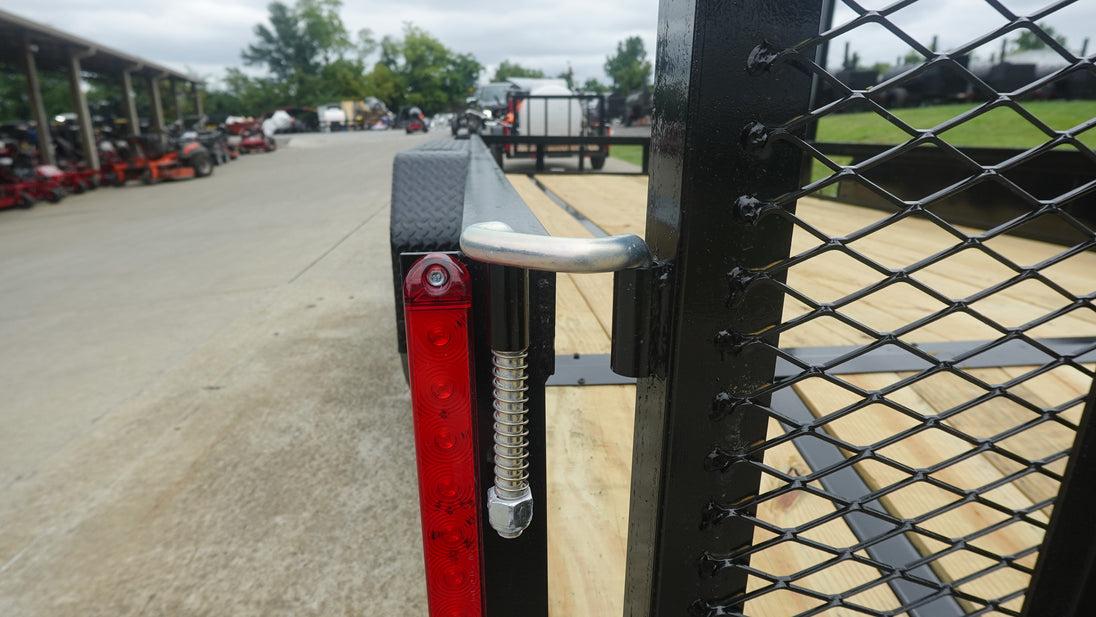 6.4x16 Dovetail Utility Trailer with Side Gate (2) 3,500LB Axles Gate Spring Latches