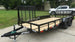 6.4x16 Dovetail Utility Trailer with Side Gate (2) 3,500LB Axles Front Left