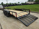 6.4x16 Dovetail Utility Trailer with Side Gate (2) 3,500LB Axles Rear Left Gate Down