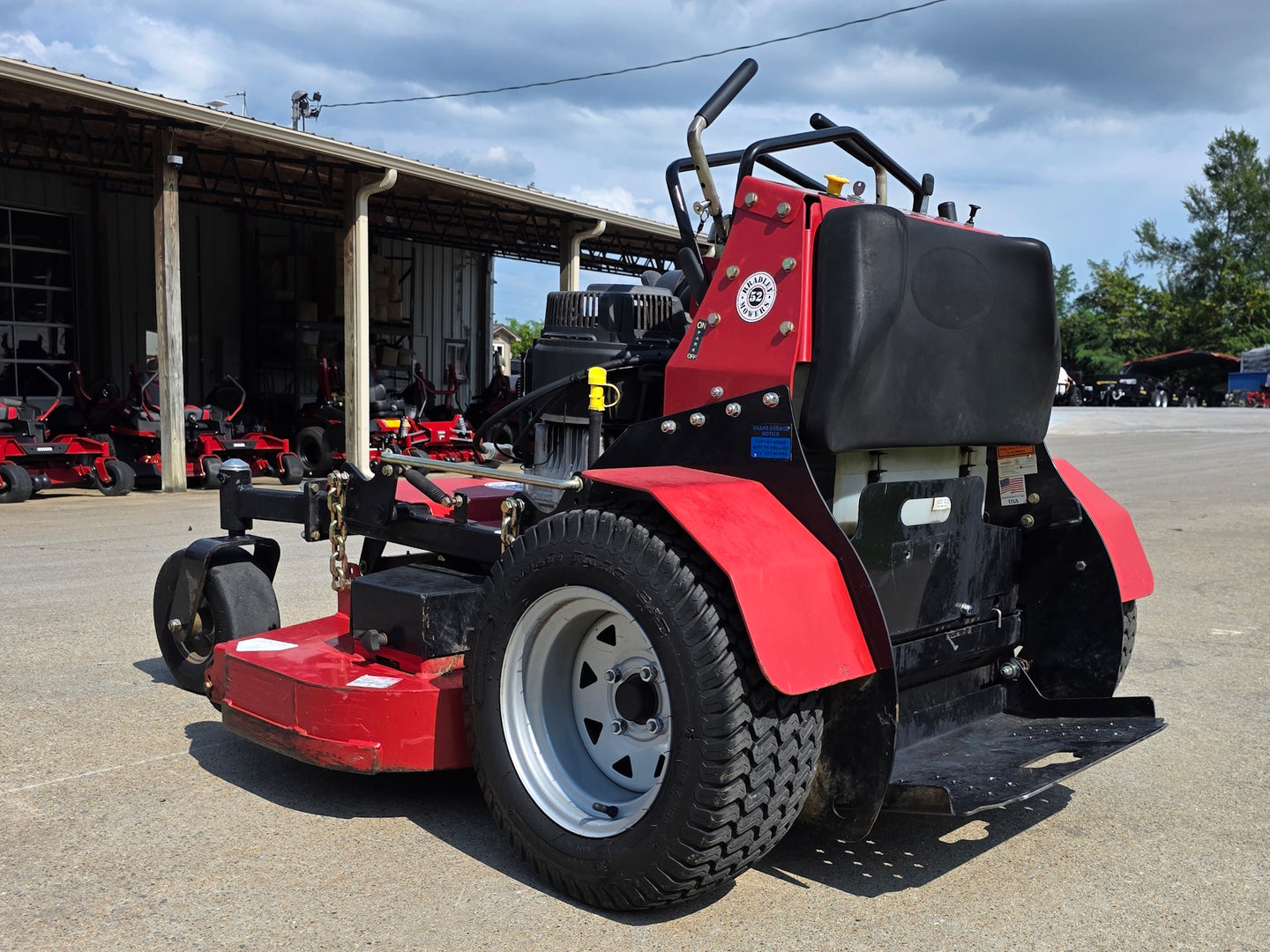 Demo Bradley 52SC-BS26 52" Stand On Compact Zero Turn Mower (0569) Back left angle picture 