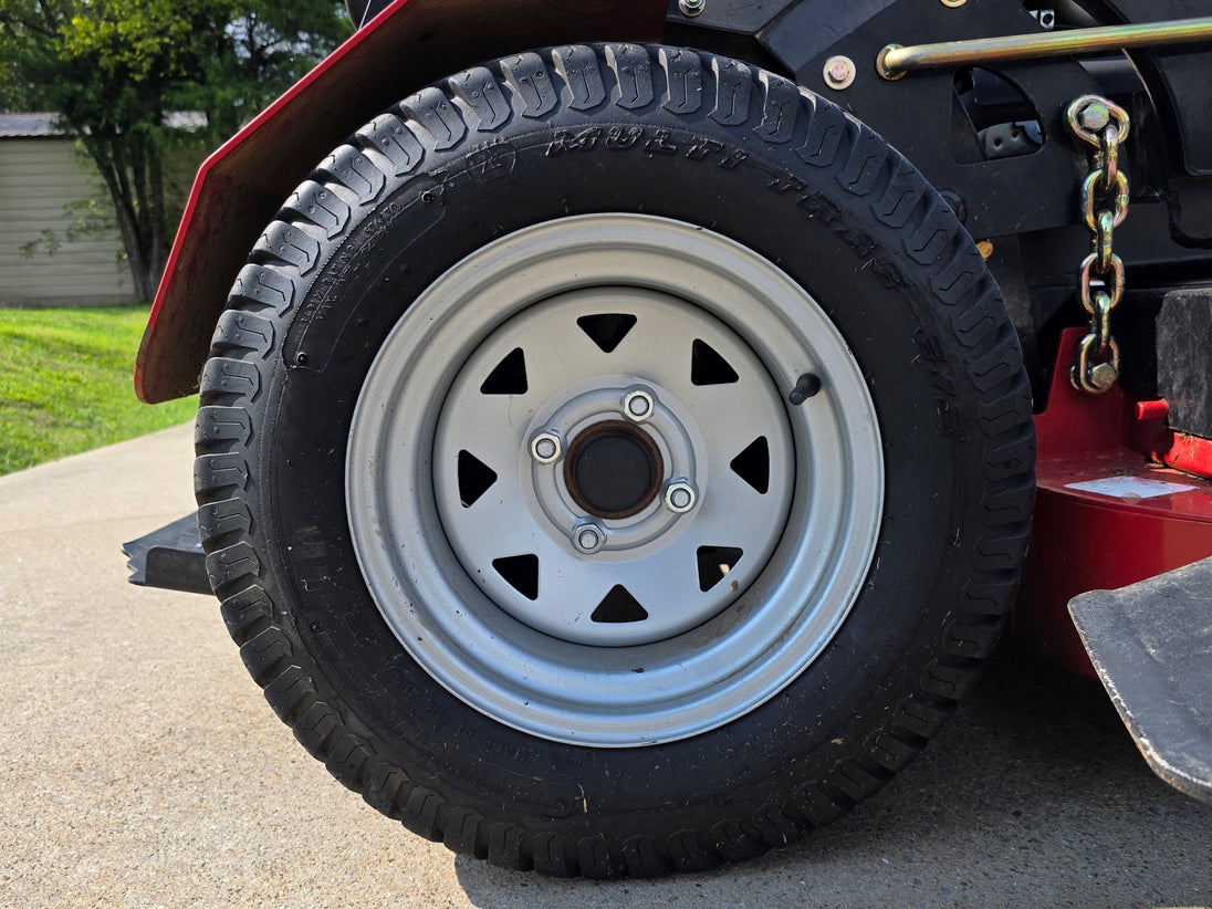 Demo Bradley 52SC-BS26 52" Stand On Compact Zero Turn Mower (0569) Back wheel picture 