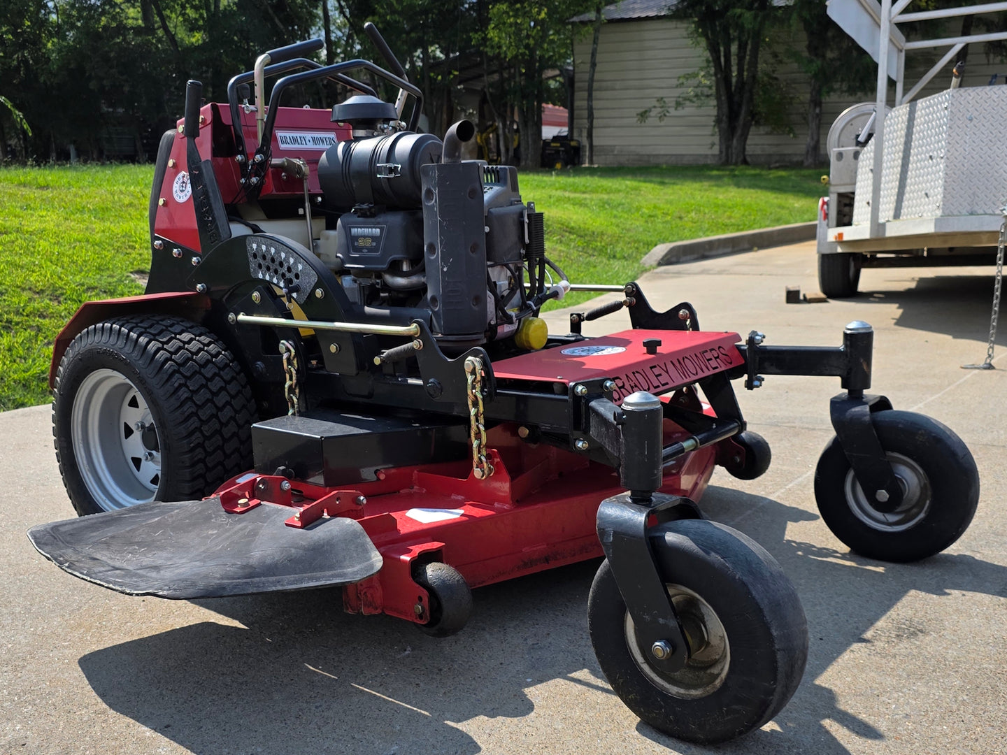 Demo Bradley 52SC-BS26 52" Stand On Compact Zero Turn Mower (0569) Front left angle picture 