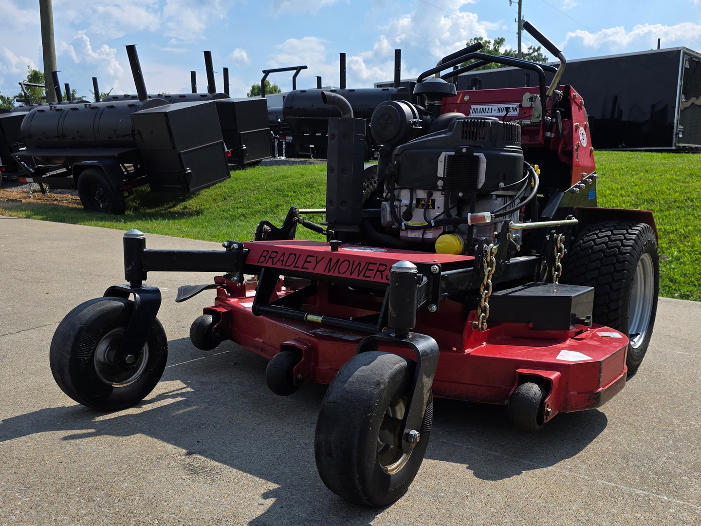 Demo Bradley 52SC-BS26 52" Stand On Compact Zero Turn Mower (0569) Front right angle picture 
