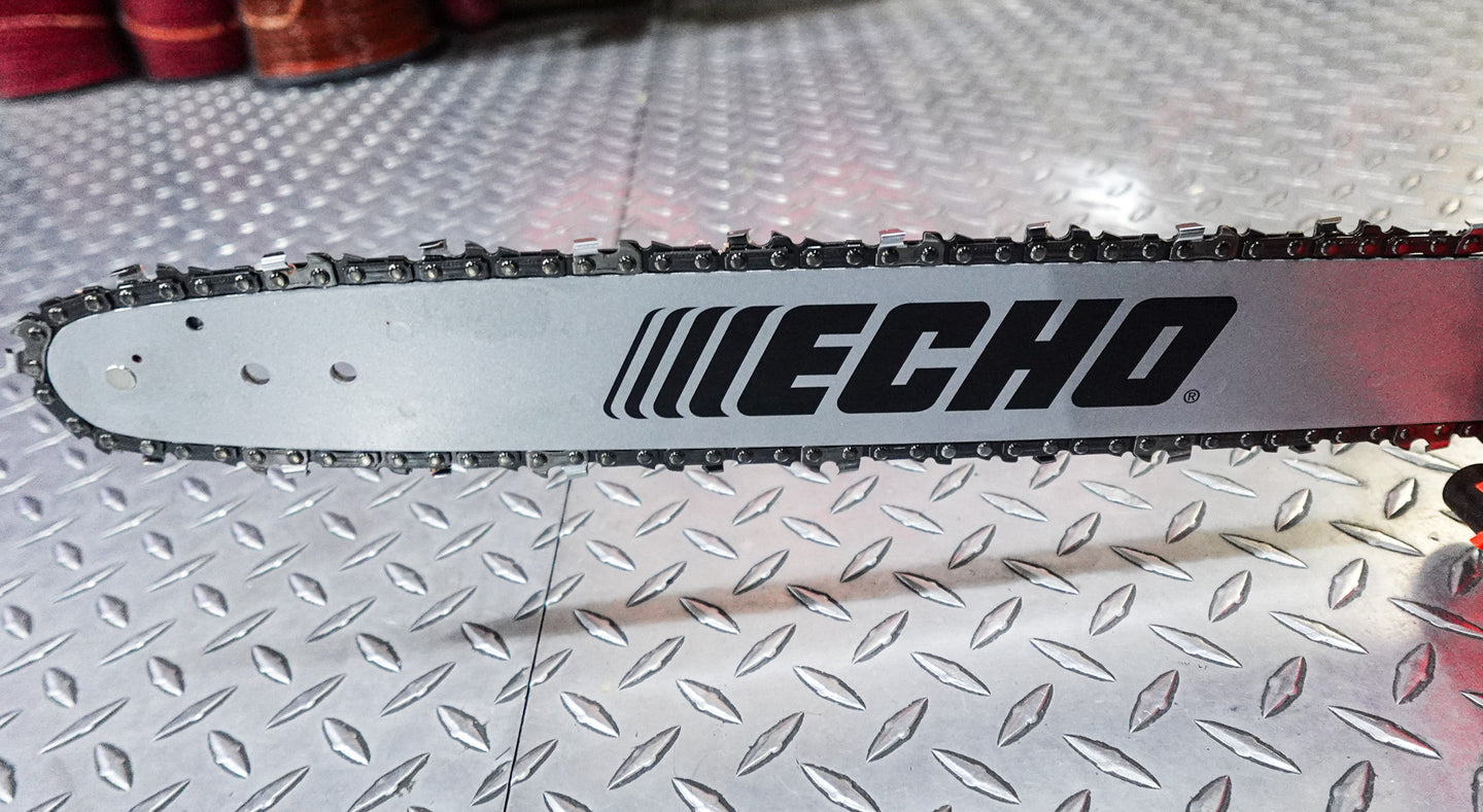 Echo CS-3410 16" Gas Chainsaw 34.4cc with Rear Handle, Cutter View. 