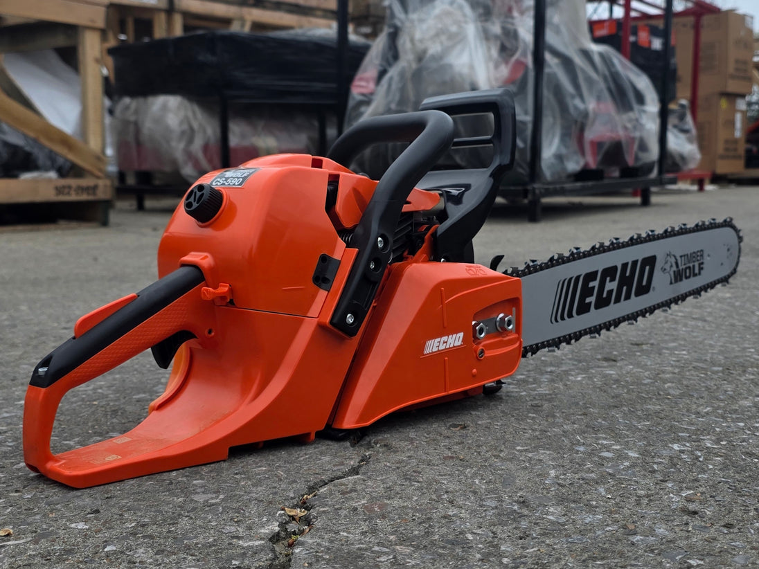 Echo CS-590 Timber Wolf 20" Chainsaw 59.8 cc Engine Back right-angle picture 