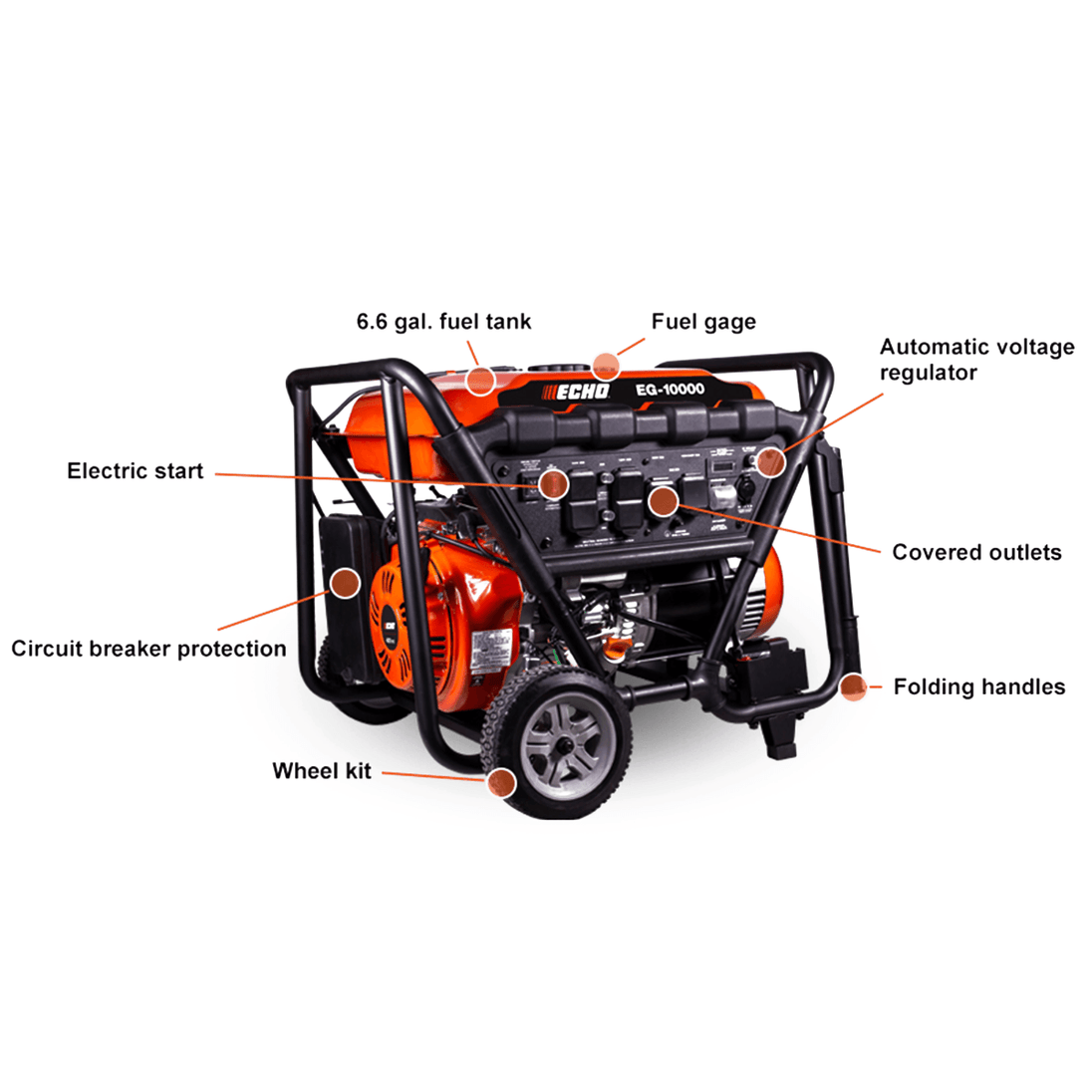 Echo EG - 10000 Gas Generator - 420cc 4 - Stroke Engine - SLE Equipment - 2