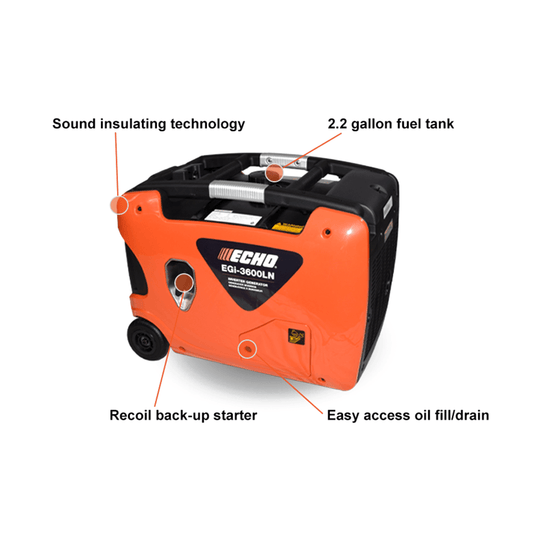 Echo EGi - 3600LN Low Noise Inverter Generator - 3600W 212cc - SLE Equipment - 3