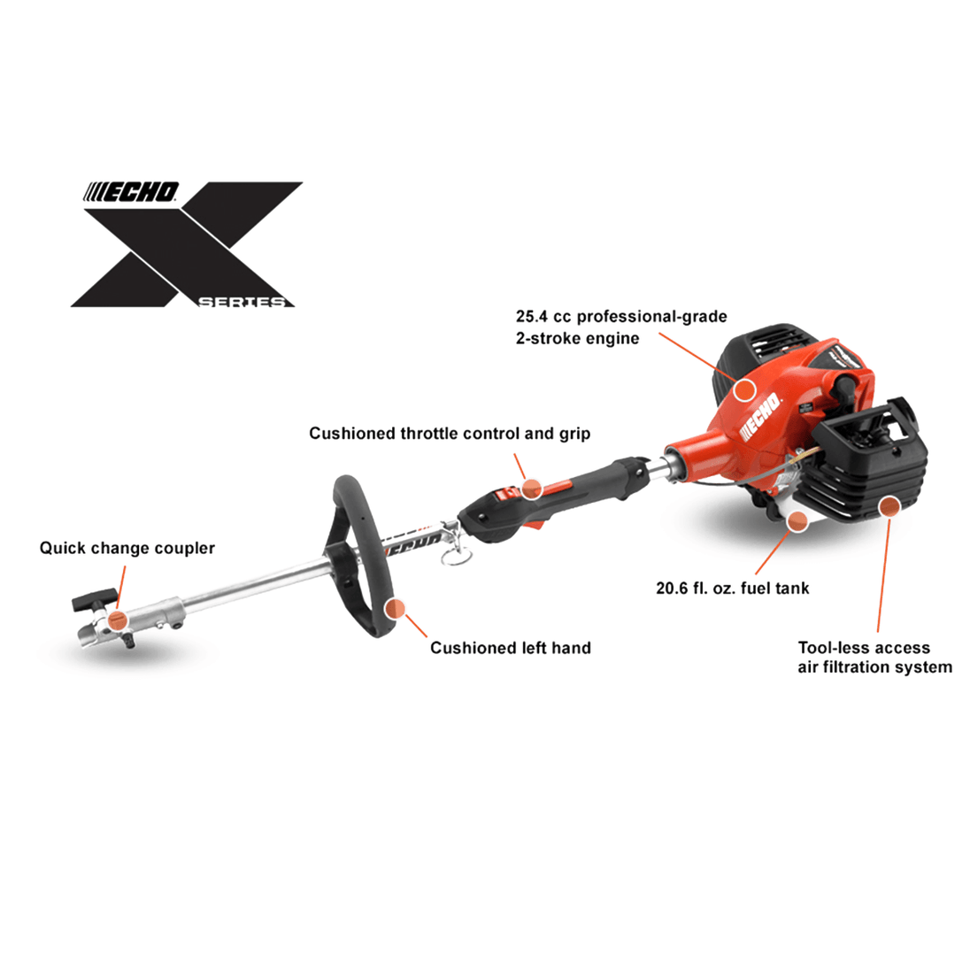 Echo PAS - 2620 X Series Versatile Power Head - 25.4cc Engine - SLE Equipment - 2