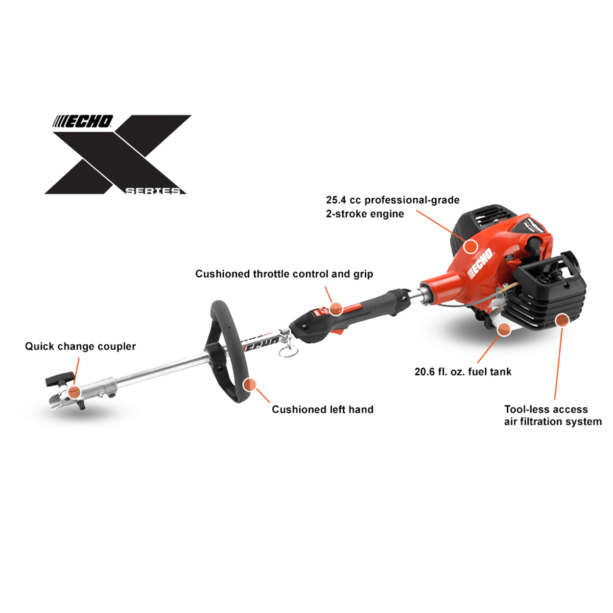 Echo PAS - 2620 X Series Versatile Power Head - 25.4cc Engine - SLE Equipment - 2