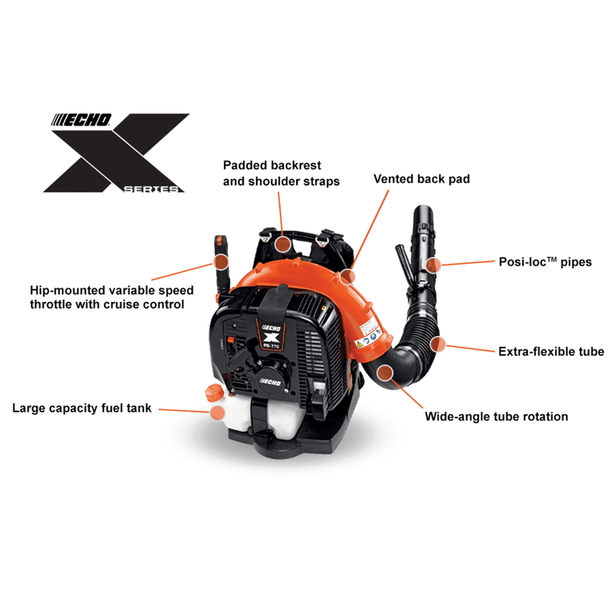 Echo PB - 770H Gas Backpack Leaf Blower 63.3cc 2 - Stroke Engine - SLE Equipment - 2