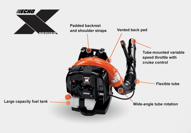 Echo PB - 770T X Series Backpack Leaf Blower 63.3cc 2 - Stroke Engine - SLE Equipment - 3