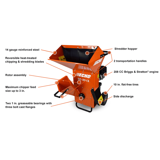 Echo SC - 2013 Gas Chipper Shredder 208cc Briggs - SLE Equipment - 2