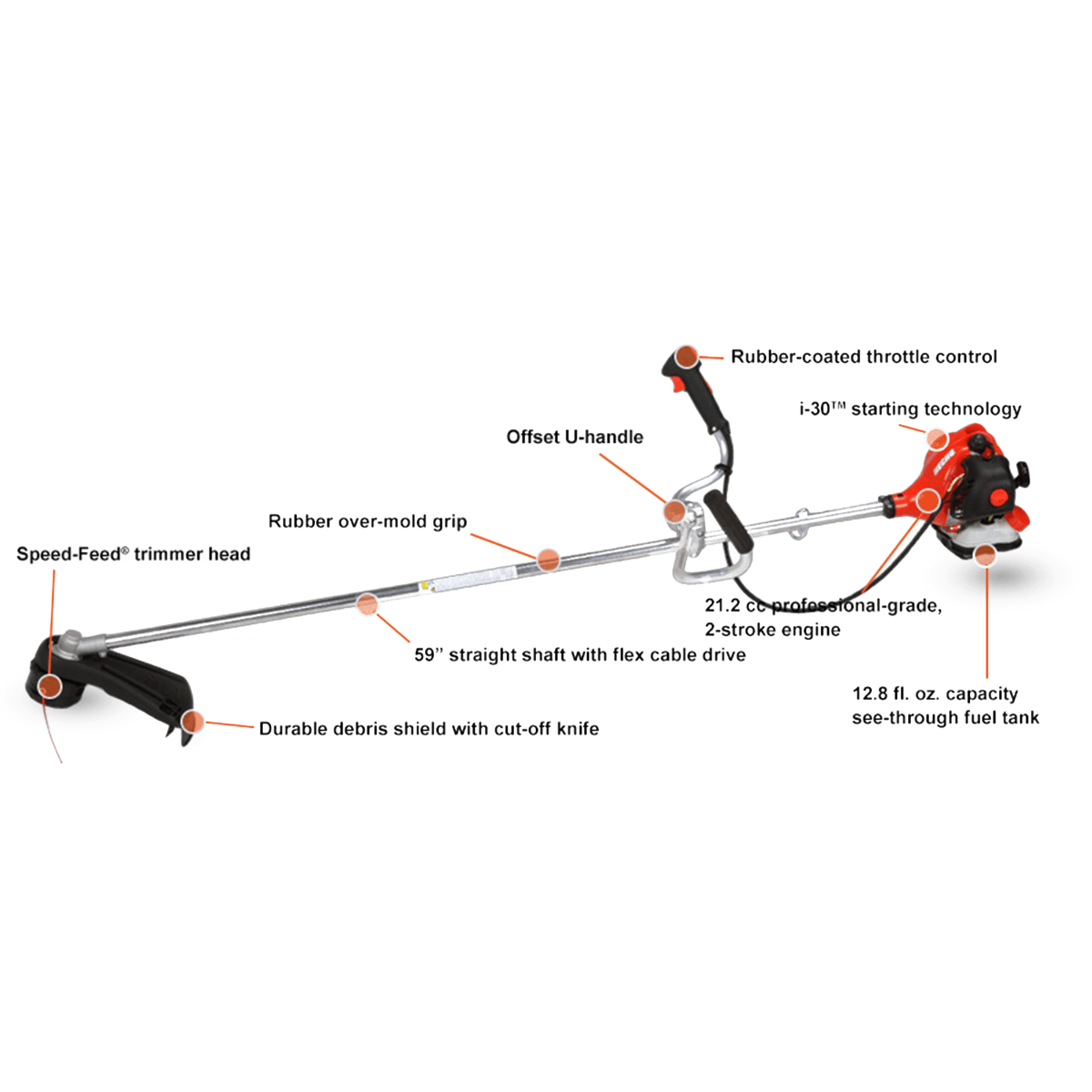 Echo SRM - 225U - 59" Brushcutter 21.2cc Engine - SLE Equipment - 2
