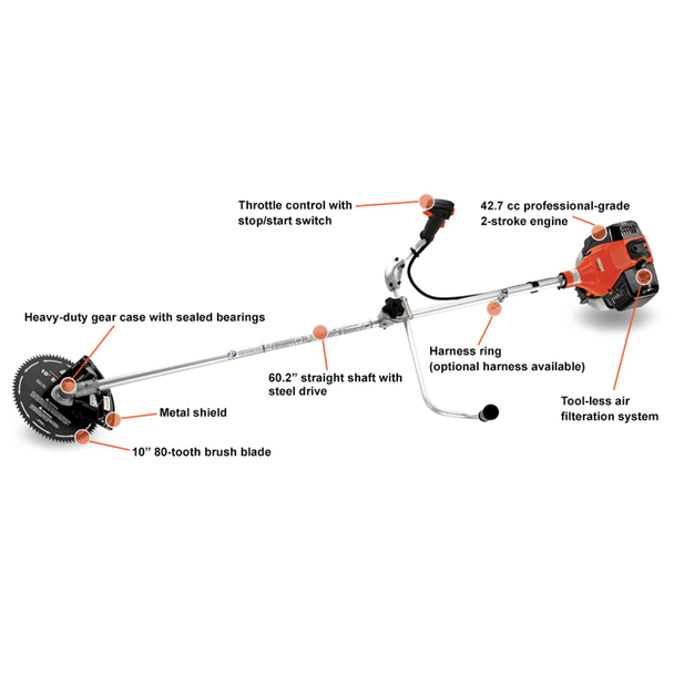 Echo SRM - 410U Brushcutter 10" Swath 42.7cc Engine - SLE Equipment - 2