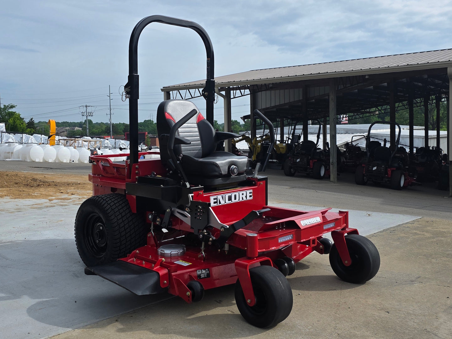 Encore Caliber Electric EC60L26 60" Zero Turn Mower Li-ion Battery LFP 76.8V Front left angle picture 