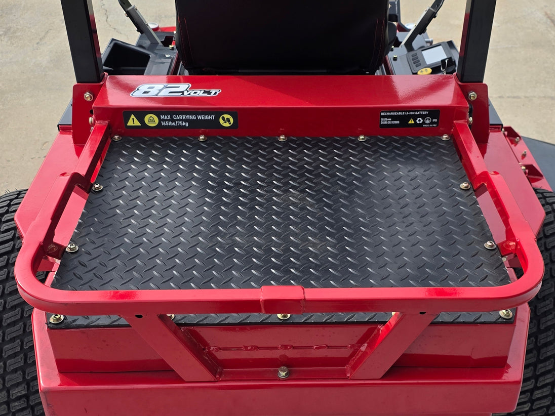 Encore Caliber Electric EC60L26 60" Zero Turn Mower Li-ion Battery LFP 76.8V Storage tray picture 