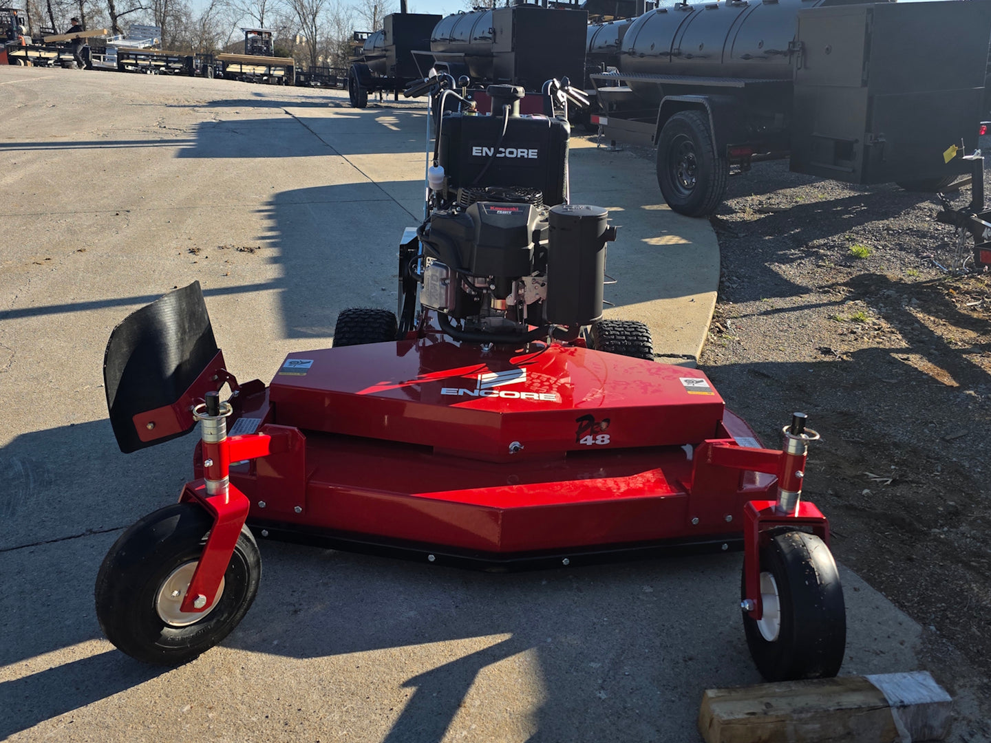 Encore EW48FS481V Belt Drive 48" Walk Behind Mower 14.5HP Kawasaki front straight view picture 