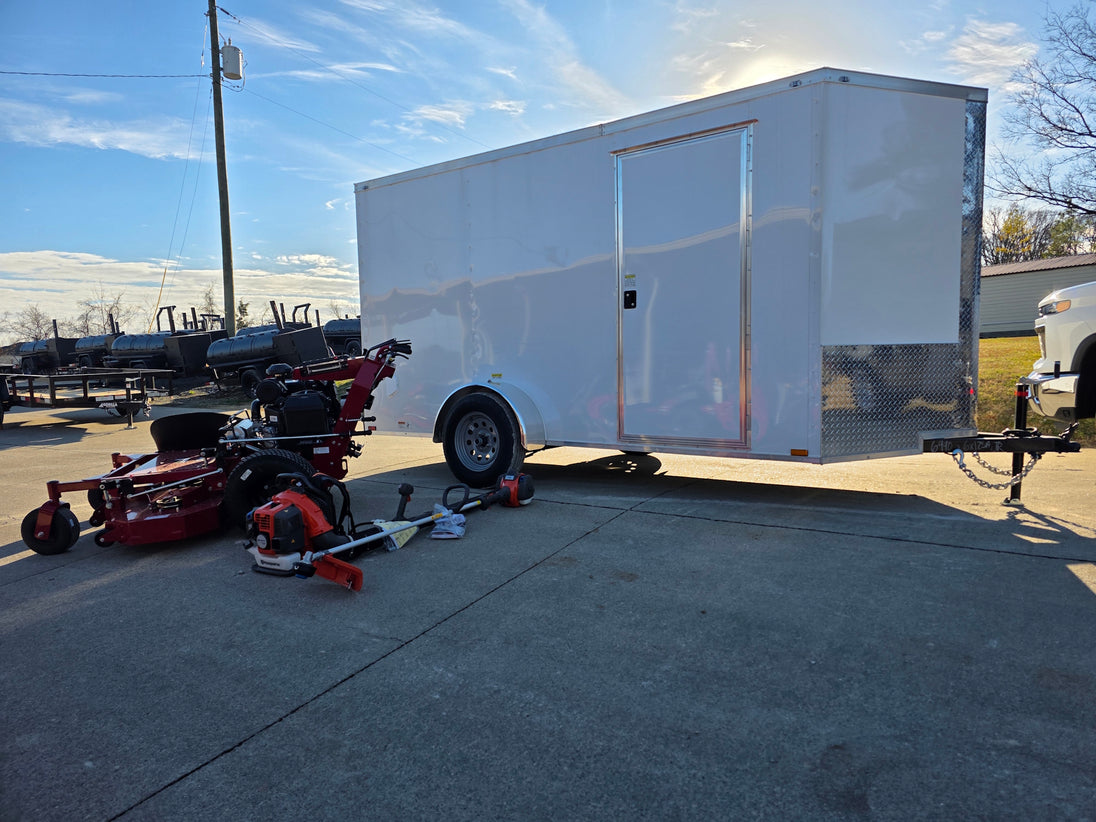 Ferris 5901891 FW45 52" Walk Behind Mower Encl Trailer Handheld Bundle right angled view picture 