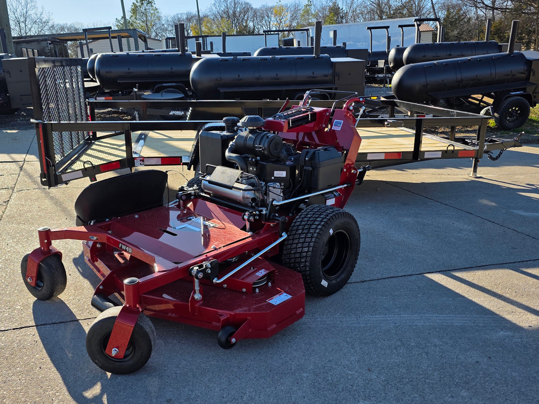 Ferris 5901891 FW45 52" Walk Behind Mower Util Trailer Bundle front view picture 