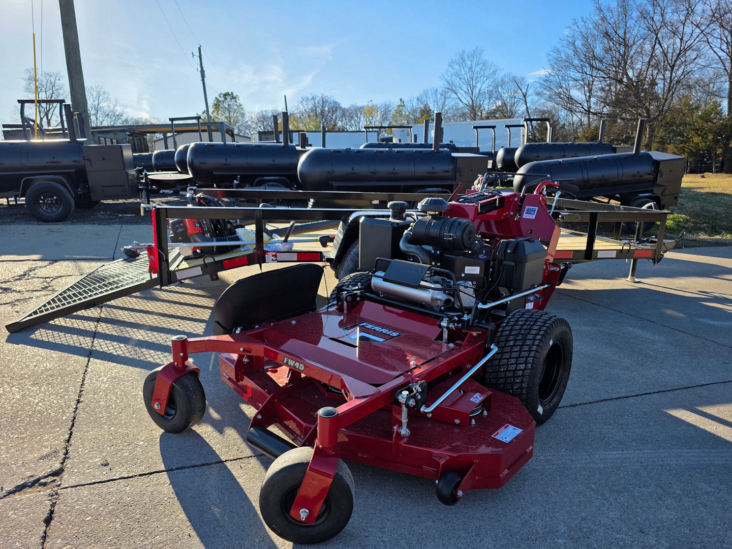 Ferris 5901891 FW45 52" Walk Behind Mower Util Trailer Handhelds Bundle front mower view picture 