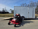 Ferris 5901940 SRSZ1 48" Stand-On Mower 6x12 Enclosed Trailer Handheld Package front mower view picture with ramp down