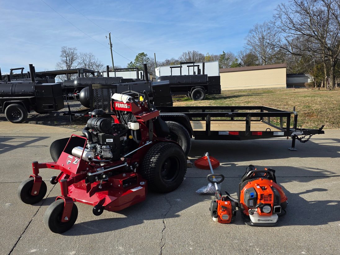 Ferris 5901940 SRSZ1 48" Stand On Mower 5x10 Utility Handheld Package front top view picture 
