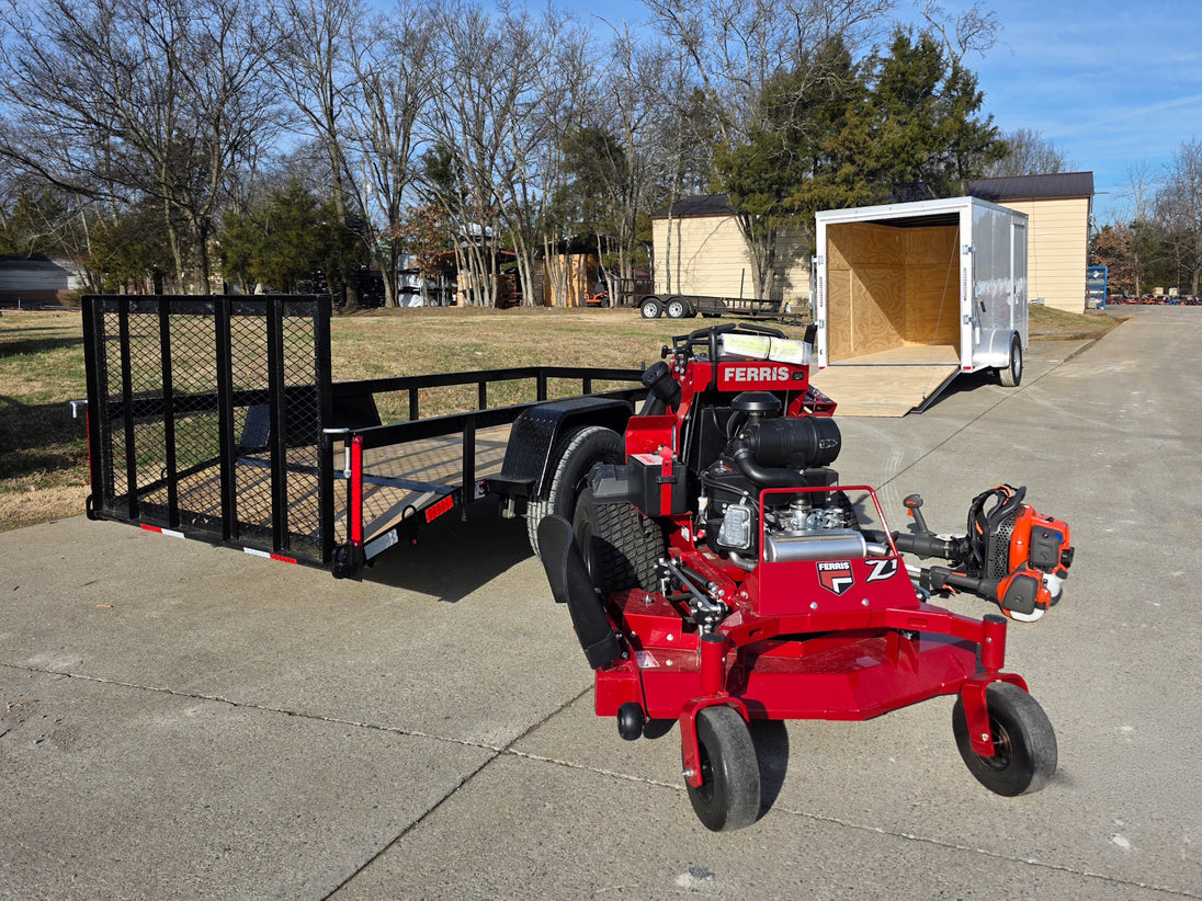 Ferris 5901940 SRSZ1 48" Stand On Mower 5x10 Utility Handheld Package left side view picture 