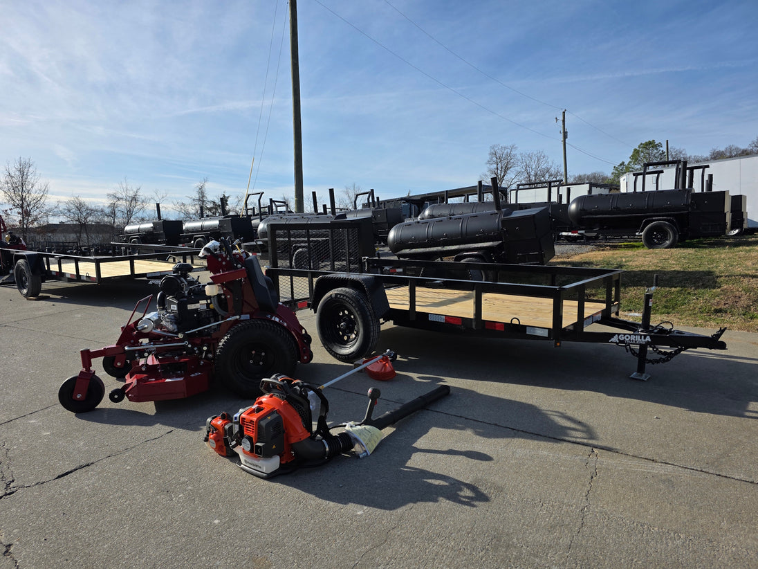 Ferris 5901940 SRSZ1 48" Stand On Mower 5x10 Utility Handheld Package right angled view picture 