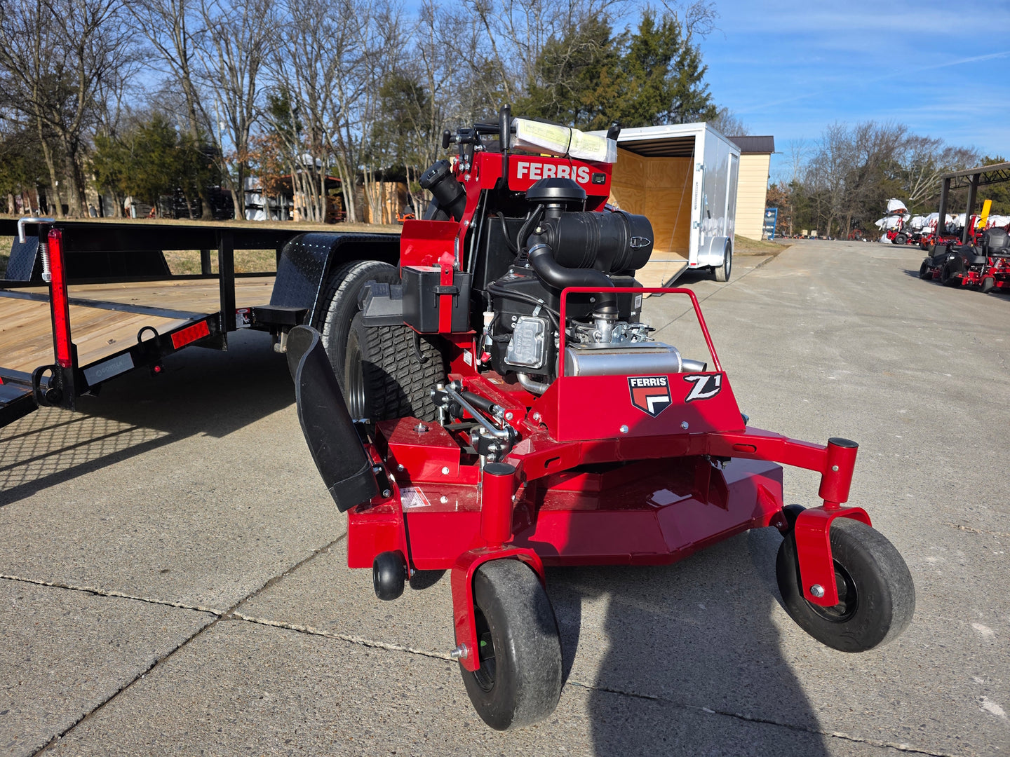 Ferris 5901940 SRSZ1 48" Stand On Mower 5x10 Utility Trailer Package (Instant Rebate Included) front mower view picture 