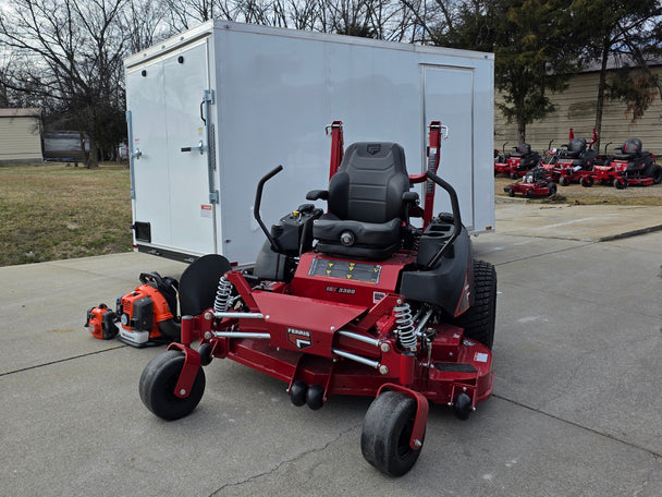 Ferris 5902064 ISX3300 60" Zero Turn Mower Encl Trailer Handhelds Bundle front mower view picture 