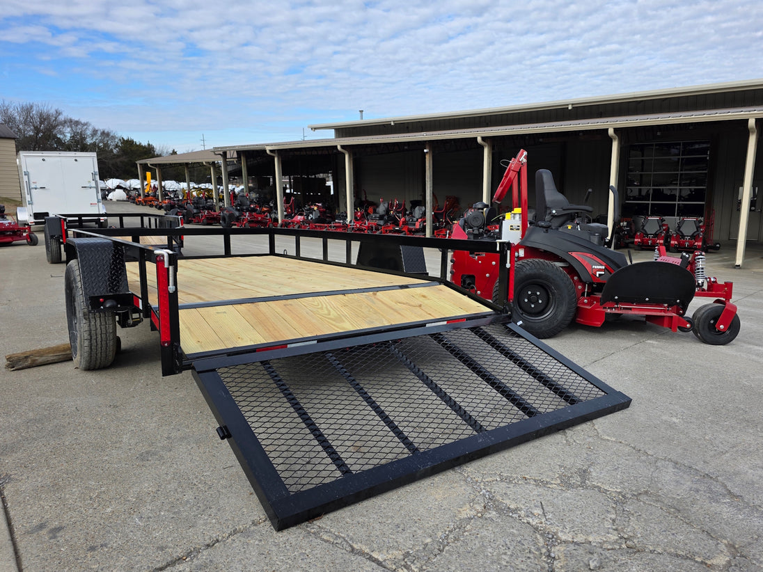 Ferris 5902064 ISX3300 60" Zero Turn Mower Util Trailer Bundle back angled view picture 