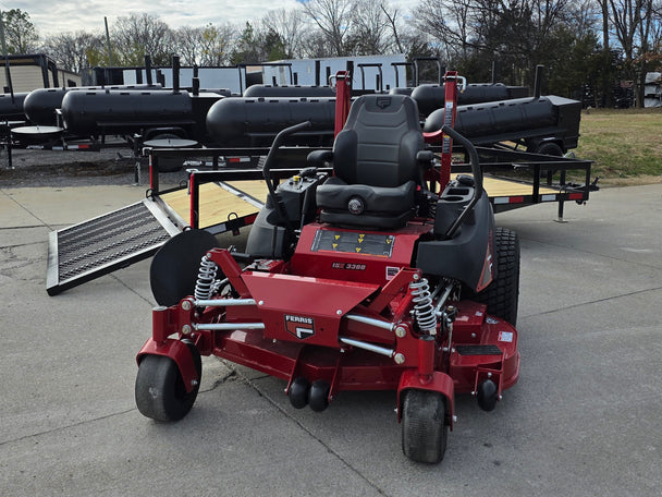 Ferris 5902064 ISX3300 60" Zero Turn Mower Util Trailer Bundle front straight view picture 