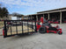 Ferris 5902064 ISX3300 60" Zero Turn Mower Util Trailer Bundle rear view picture with ramp up 