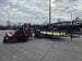 Ferris 5902064 ISX3300 60" Zero Turn Mower Util Trailer Bundle right angled view picture with ramp up 
