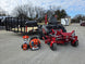 Ferris 5902064 ISX3300 60" Zero Turn Mower Utility Trailer Handheld Bundle front left angled view picture 