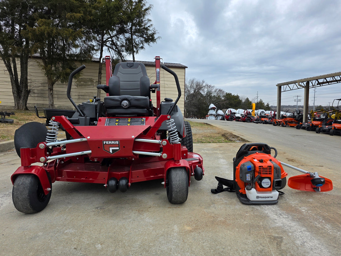 Ferris 5902065 ISX3300 60" Zero Turn Mower Handhelds Bundle (Instant Rebate Included) front low view picture 