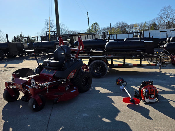 Ferris 5902075 60" ISX800 Zero Turn Mower Util Trailer Handhelds Bundle front view picture 