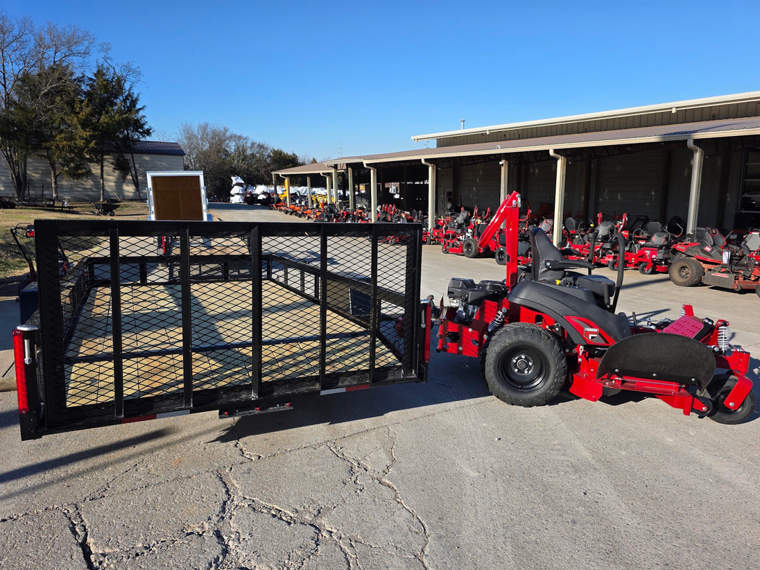 Ferris 5902075 60" ISX800 Zero Turn Mower Util Trailer Handhelds Bundle left  mower side view picture 
