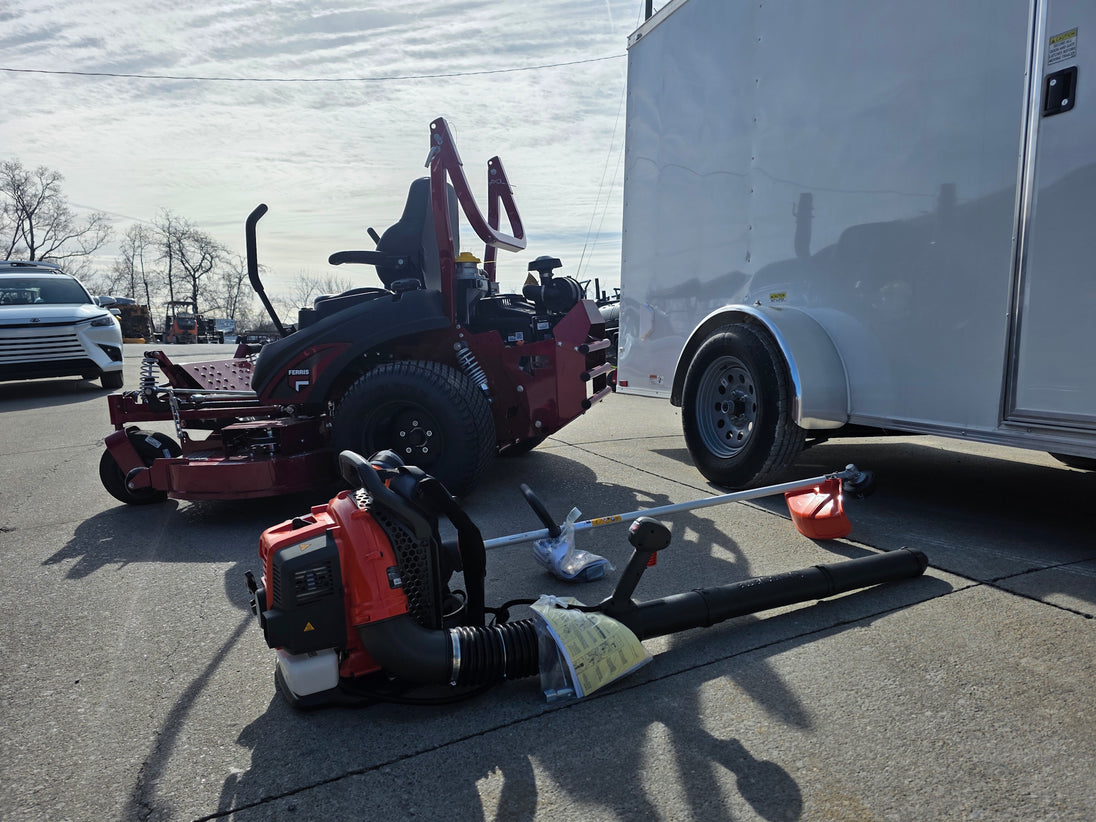 Ferris 5902078 ISX2200 60" Zero Turn Mower Encl Trailer Handhelds Bundle hand held right side view picture 