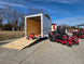 Ferris 5902078 ISX2200 60" Zero Turn Mower Encl Trailer Handhelds Bundle left angled picture with ramp down 