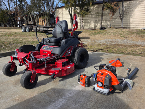 Ferris 5902078 ISX2200 60" Zero Turn Mower Handhelds Bundle (Instant Rebate Included) front right angled view picture 