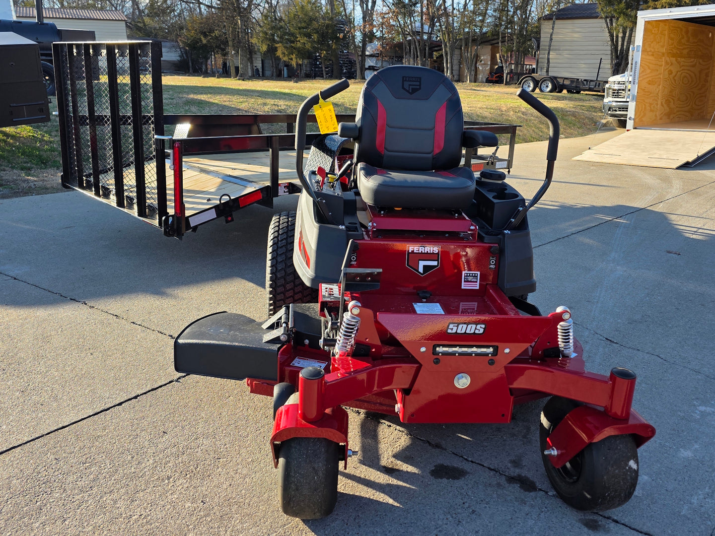 Ferris 5902101 500S 48" Zero Turn Mower Util Trailer Bundle front mower view picture 