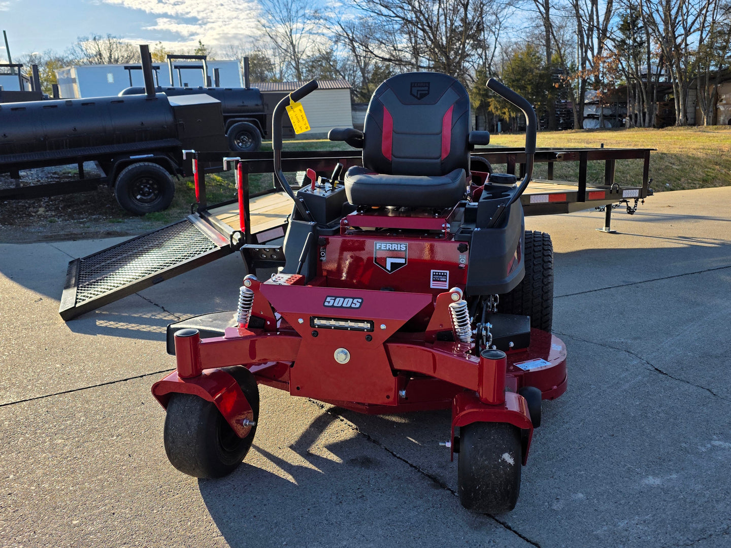 Ferris 5902101 500S 48" Zero Turn Mower Util Trailer Bundle front mower view picture 