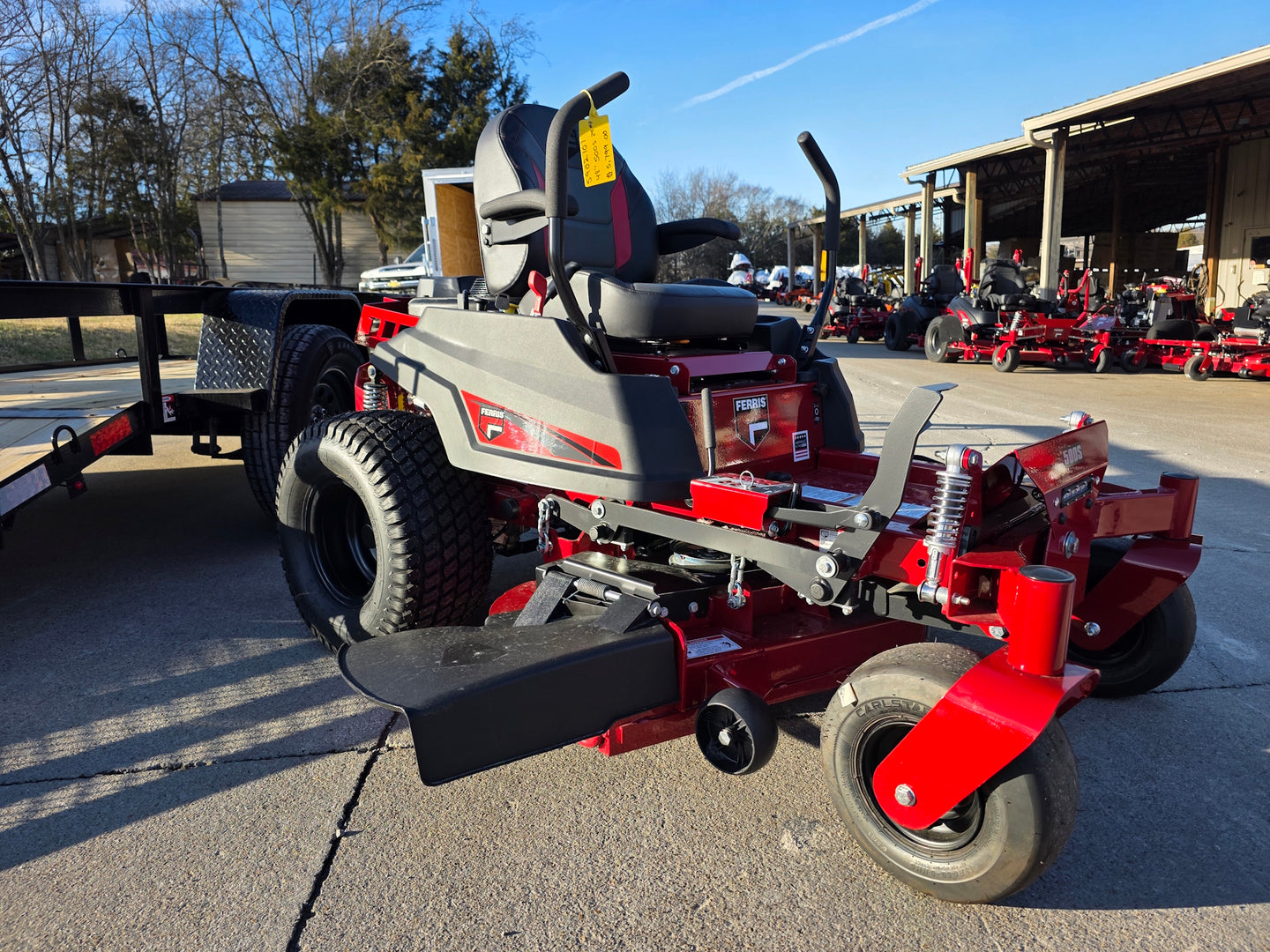 Ferris 5902101 500S 48" Zero Turn Mower Util Trailer Bundle left mower side view picture 