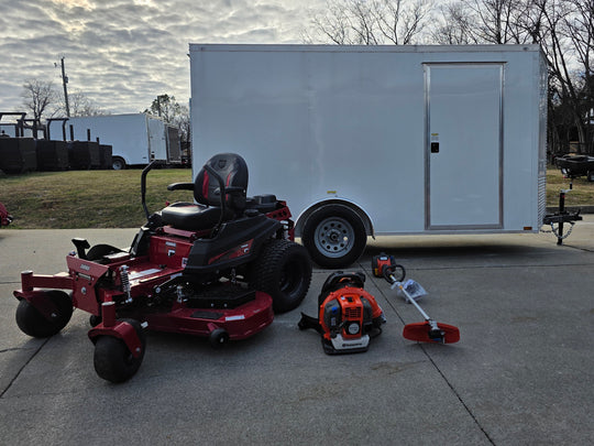 Ferris 5902103 61" 500S Zero Turn Mower Encl Trailer Handheld Package front view picture 