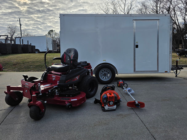 Ferris 5902103 61" 500S Zero Turn Mower Encl Trailer Handheld Package front view picture 