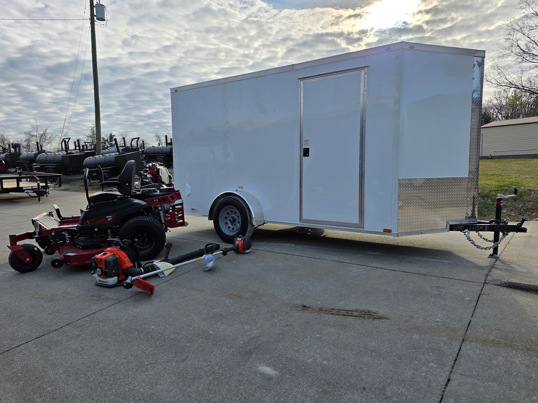 Ferris 5902103 61" 500S Zero Turn Mower Encl Trailer Handheld Package front right angled picture 