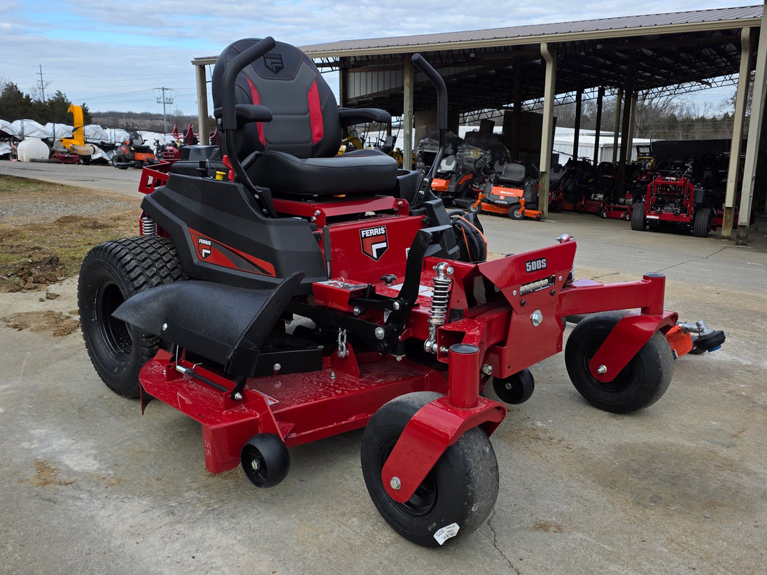 Ferris 5902103 61" 500S Zero Turn Mower Handheld Package front left angled view picture 