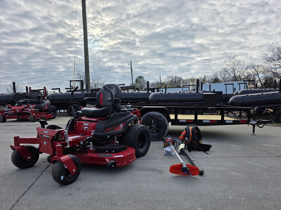Ferris 5902103 61" 500S Zero Turn Mower Util Trailer Handheld Package front straight view picture 